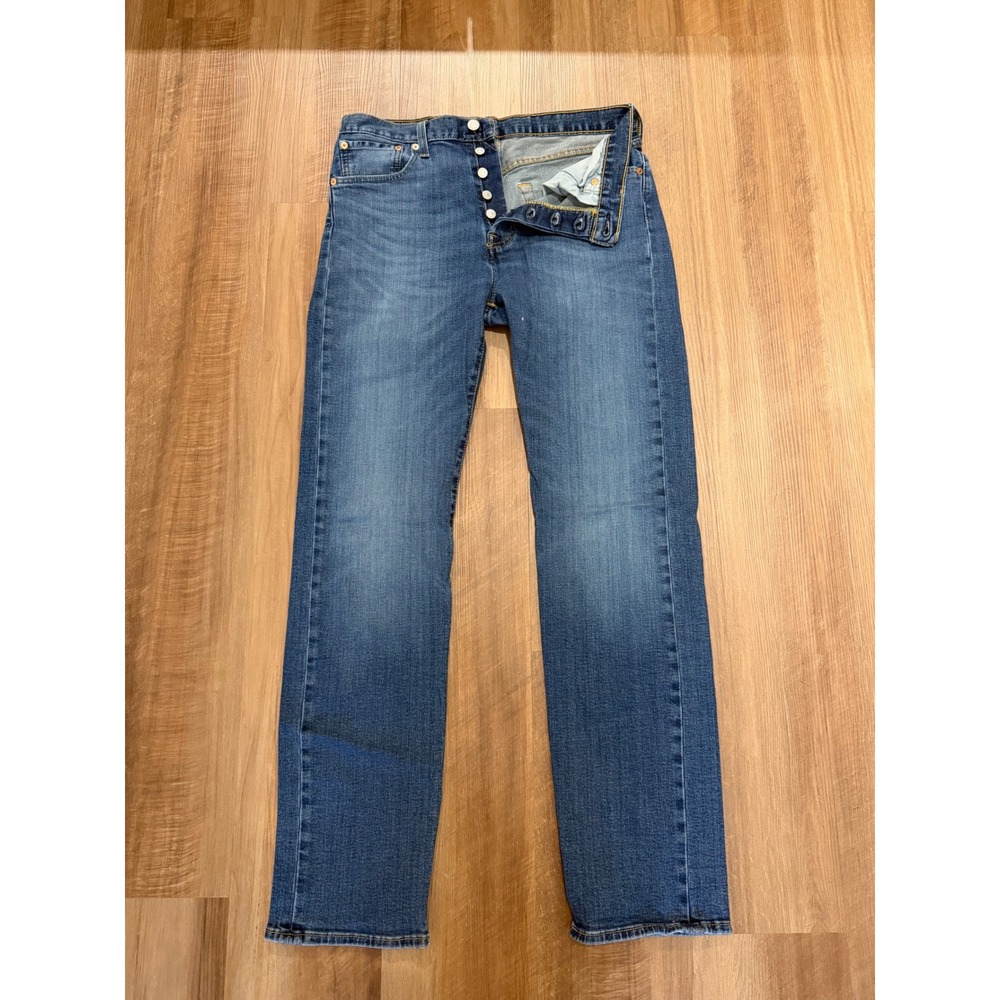 Levi's 501 Original Fit Jeans Mens 32x34 Blue Denim Button Fly Straight Leg